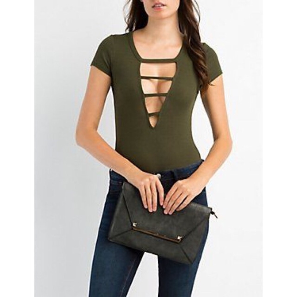 🔥 Charlotte Russe Short Sleeve Bodysuit